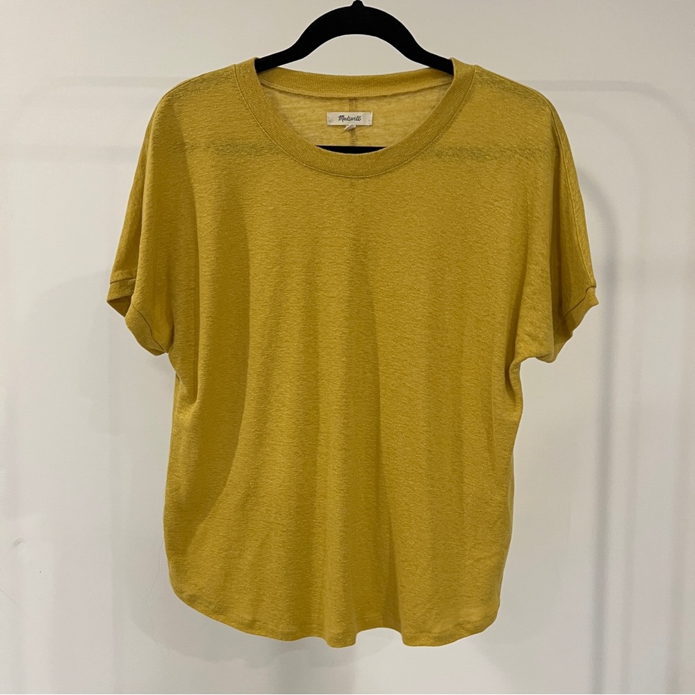 Madewell Yellow Boxy Boyfriend Tshirt